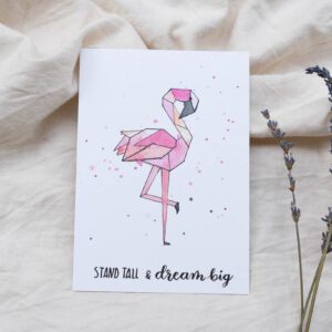 Ansichtkaart flamingo