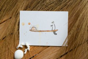 kaartje surfplank