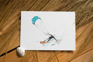 Kitesurfer reiskaartje