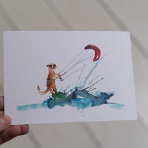 Kitesurfen stokstaartje